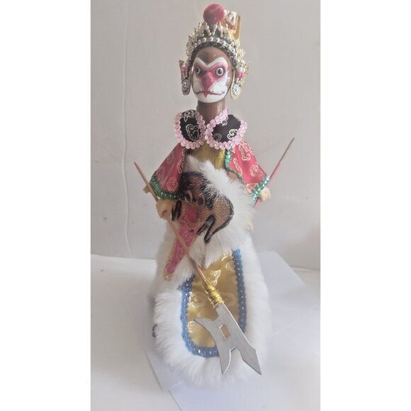 Vintage Oriental Hand puppet Chinese Warrior #1 Porcelain 12" - Picture 2 of 13